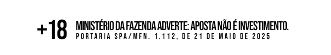 Ministério da Fazenda: aposta não é investimento. +18.